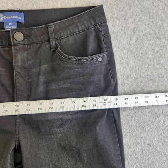 Democracy Ab Technology Jeans Womens 14 Black Ankle Tappered Comfort Waistband - Picture 8 of 16